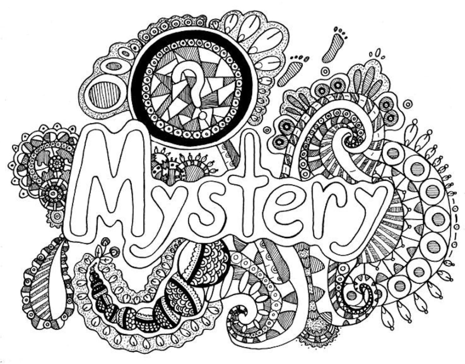 Mystery Coloring Pages Awesome Mystery Coloring Page Coloring Book Pages Printable Adult