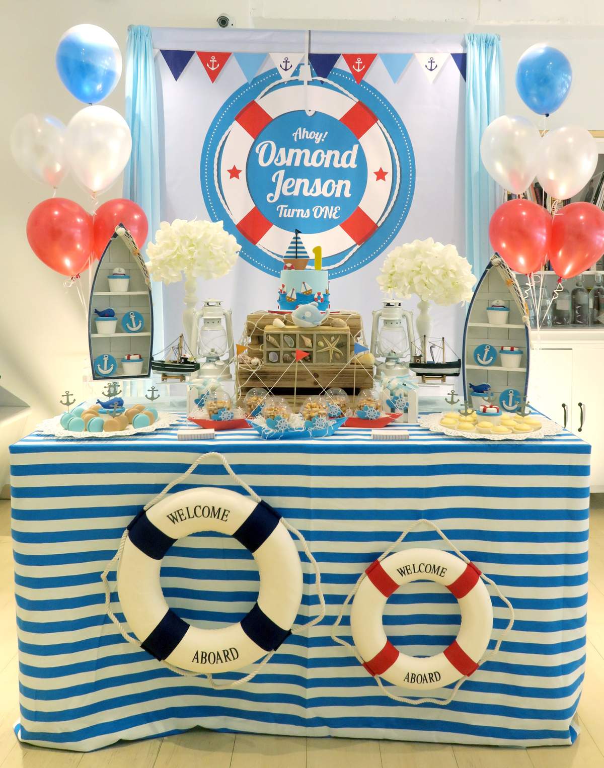 Nautical theme Party Beautiful Nautical theme Birthday Party Ideas 1 Of 13