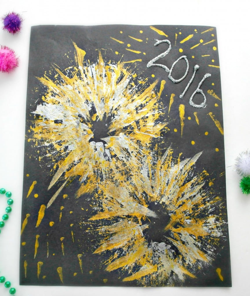 New Year Art Project Beautiful New Year S Eve Fireworks Craft In the Playroom