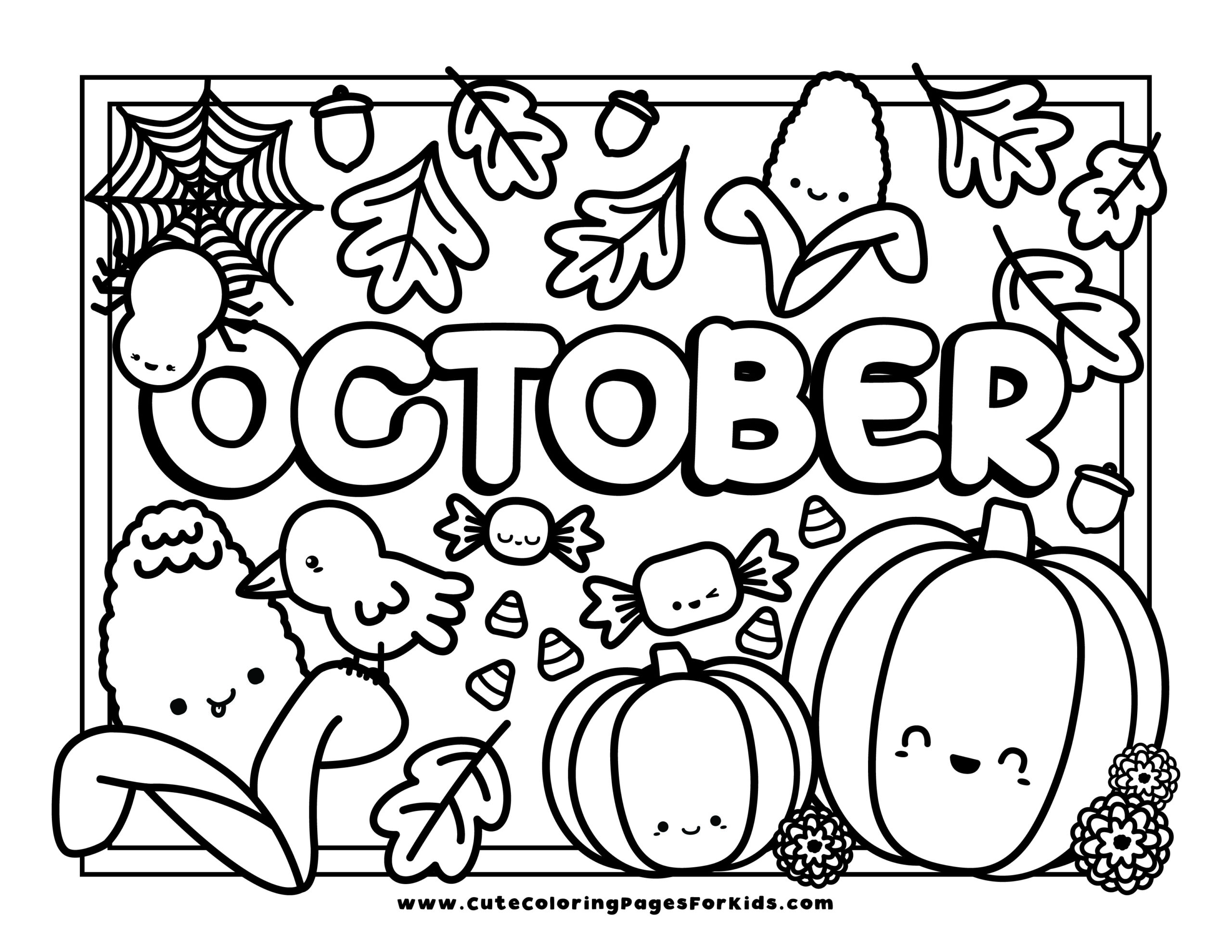 October Coloring Sheets Lovely October Coloring Pages Cute Coloring Pages for Kids