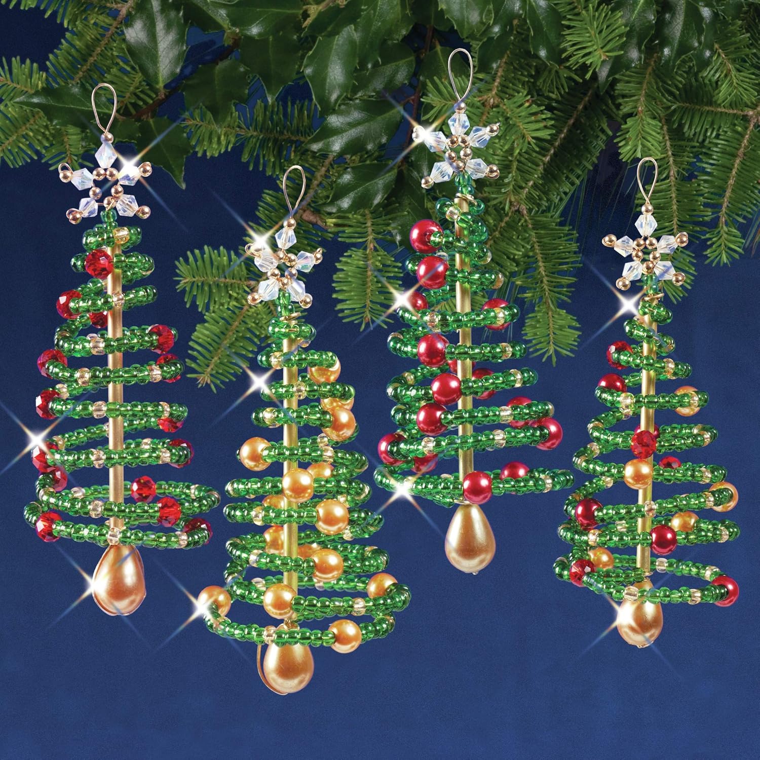 Ornament Making Kit Unique Amazon solid Oak Beaded ornament Kit Christmas Tree Makes 4 Arts