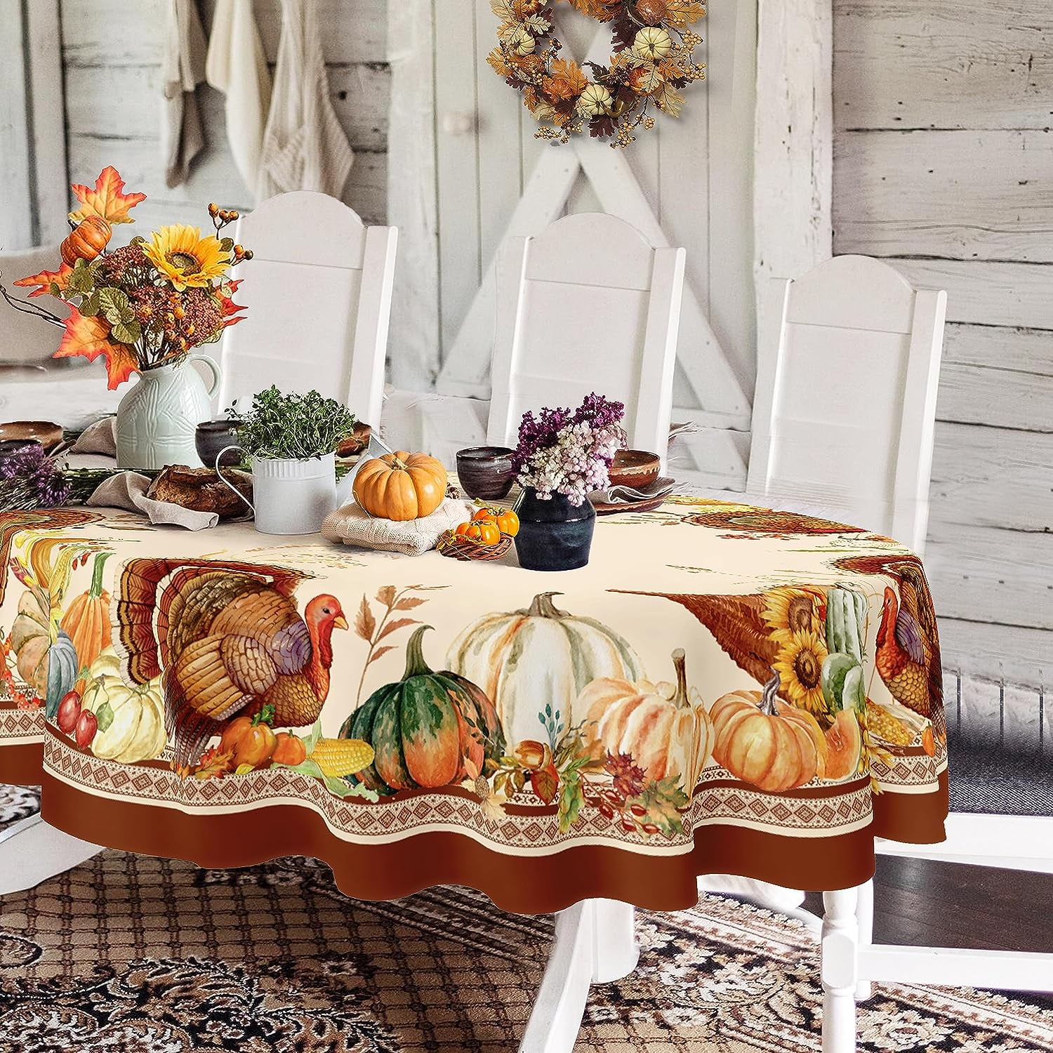 Oval Tablecloth Thanksgiving Fresh Oval Thanksgiving Tablecloth 60x120in Thanksgiving Autumn Harvest