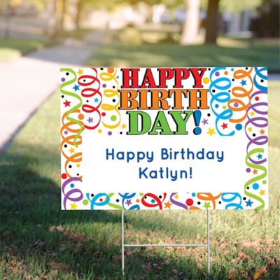 Party City Birthday Yard Signs Fresh Custom Colorful Birthday Yard Sign