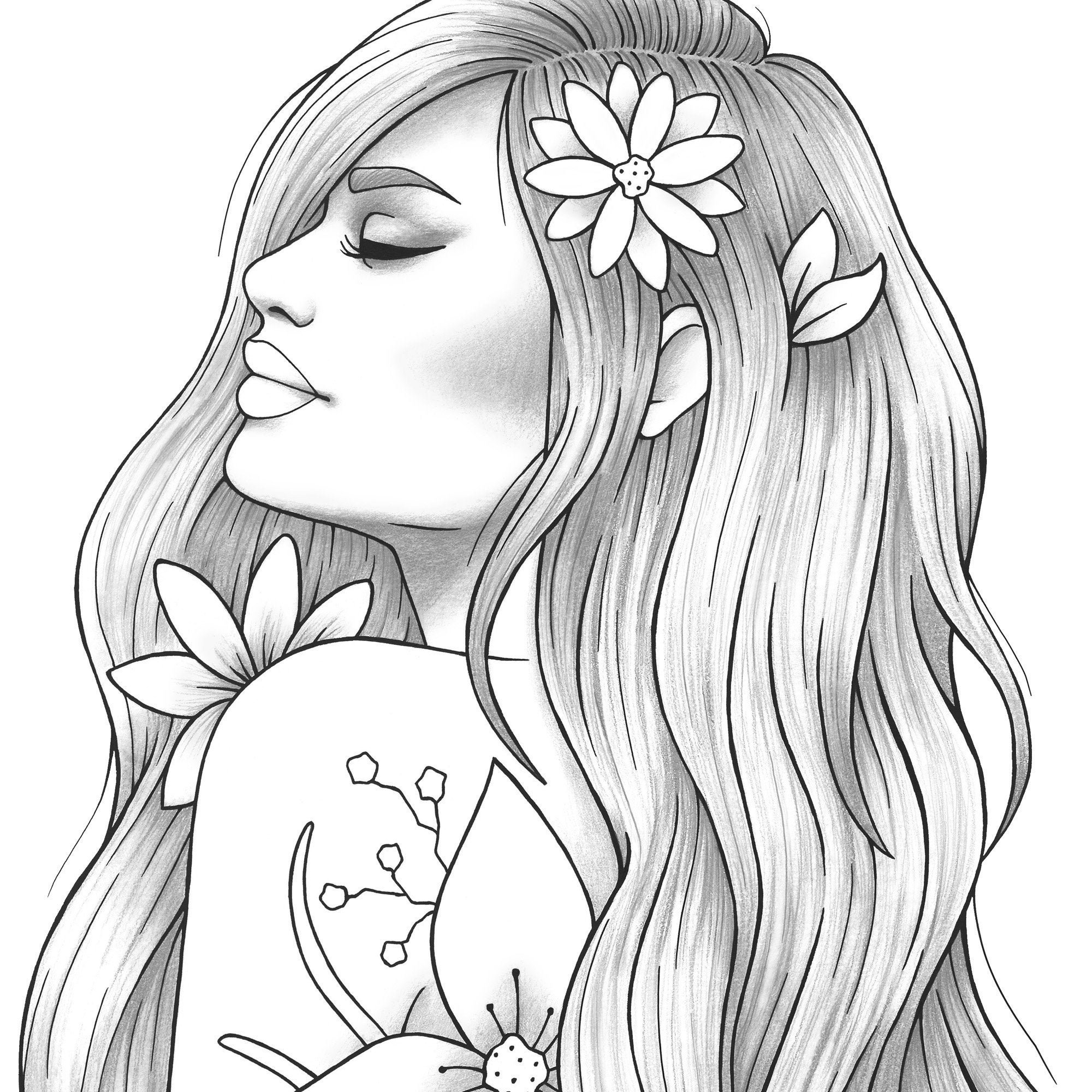 Person Coloring Page Fresh Printable Coloring Page Girl Portrait and Clothes Colouring