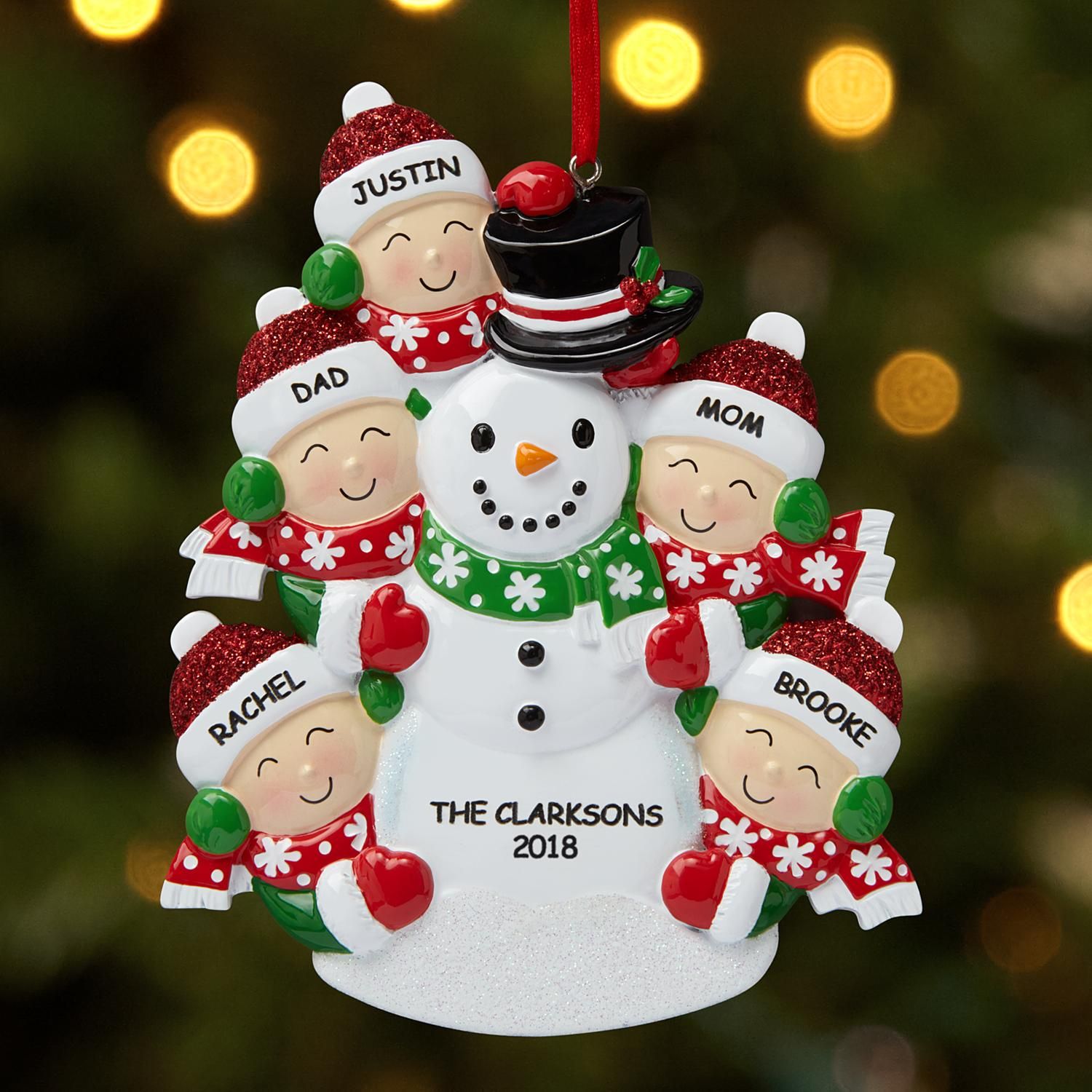 Personal Creations ornaments Fresh Personalized Building A Snowman Family ornament Personal Creations