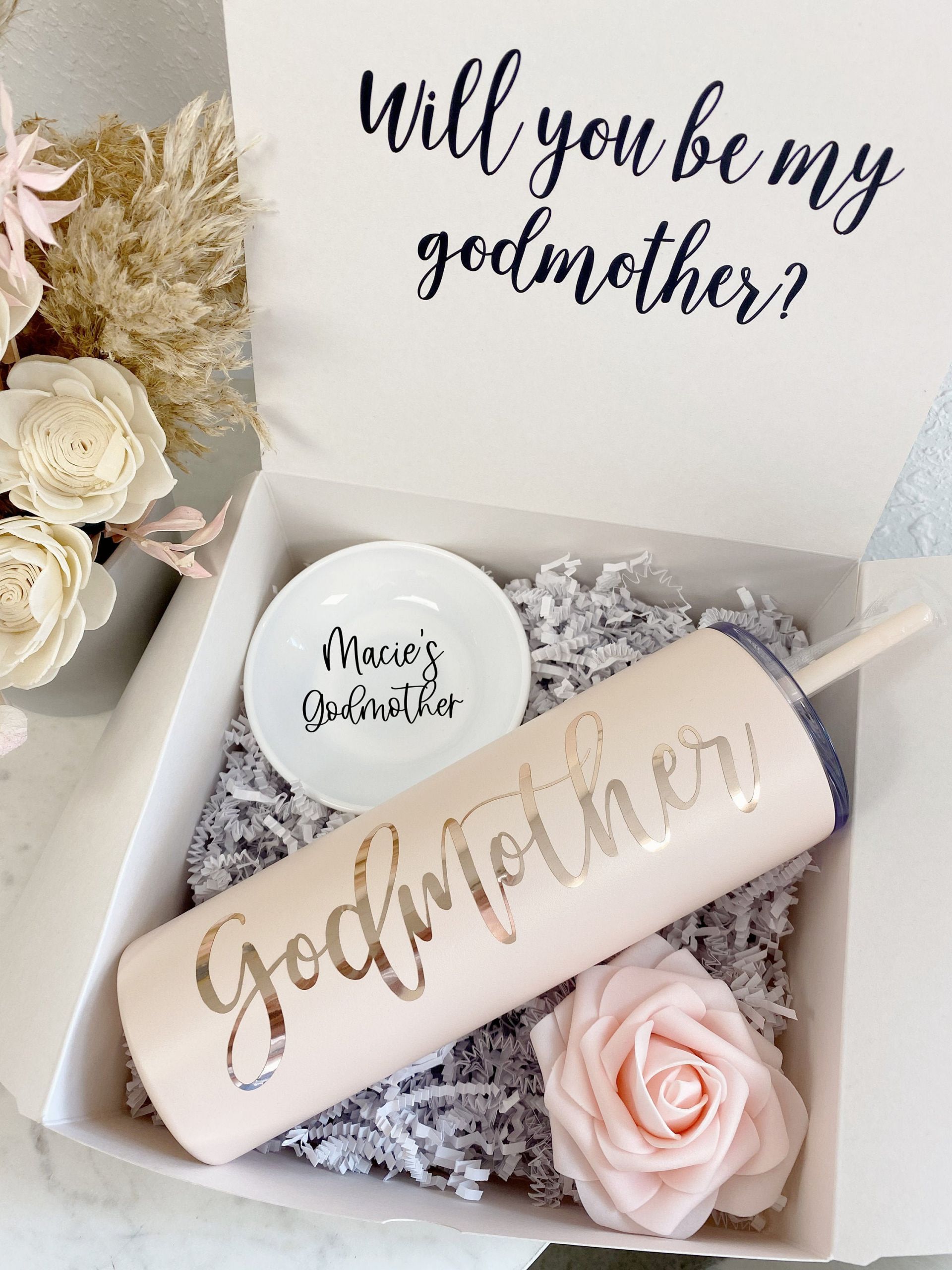 Personalised Godmother Gifts Elegant Godmother Proposal Box Idea Godmother Tumbler Will You Be My