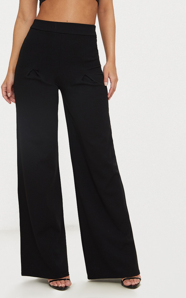 Petite Black Wide Leg Trousers New Petite Black Pleat Front Wide Leg Pants