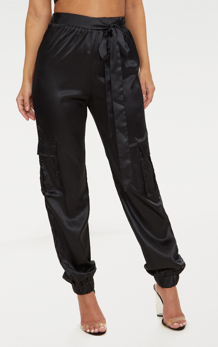 Petite Cargo Pants Best Of Petite Black Satin Cargo Trousers Petite