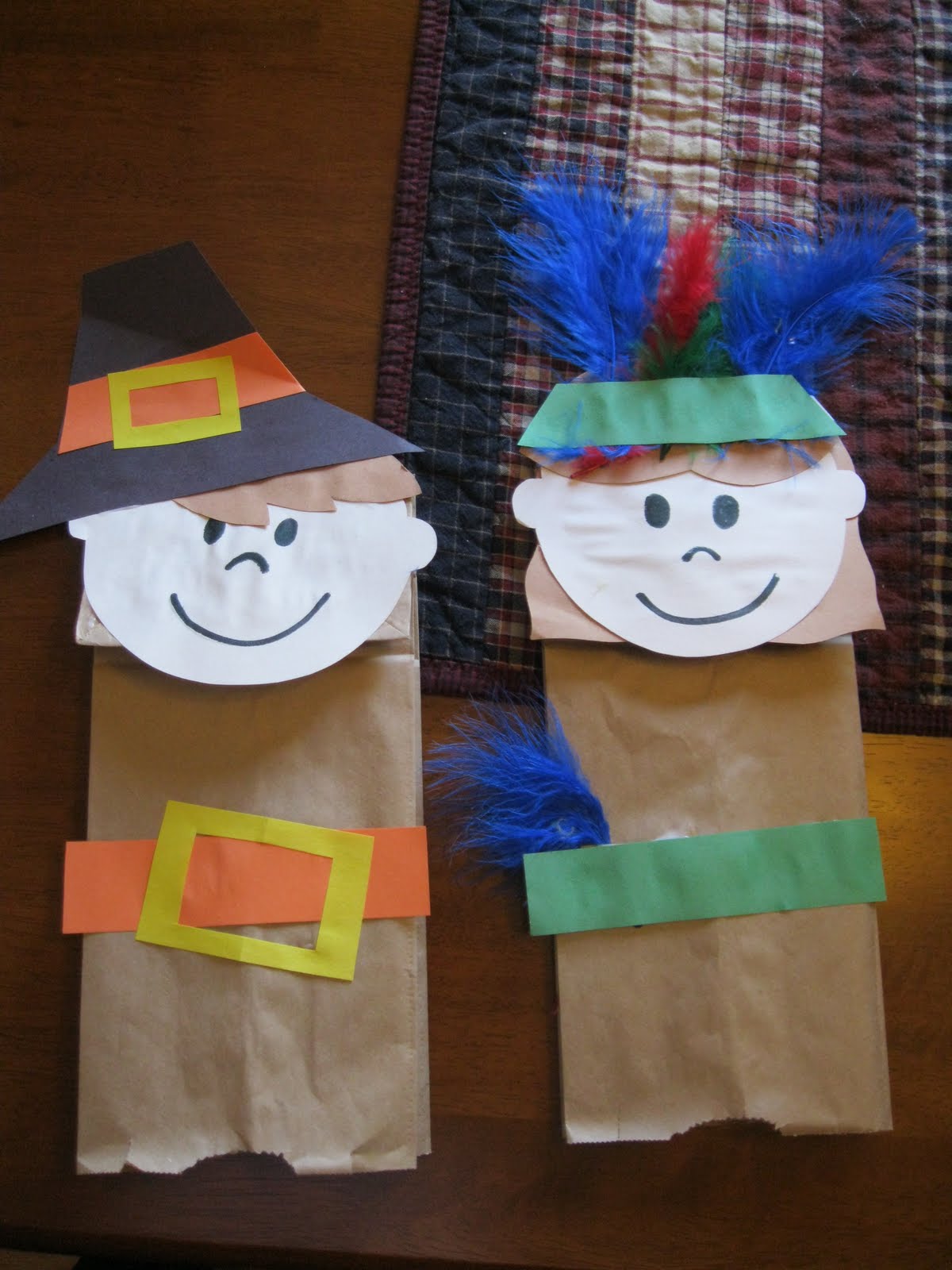 Pilgrim Craft for Preschool Inspirational Thanksgiving Pilgrims and Indians Bag Puppet Craft