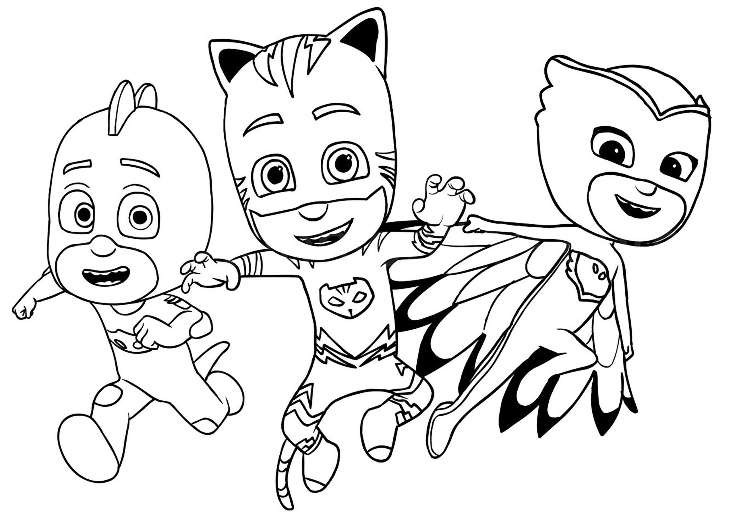 Pj Mask Coloring Pages Inspirational Pj Masks Heroes In Action Pj Masks Coloring Pages for Kids