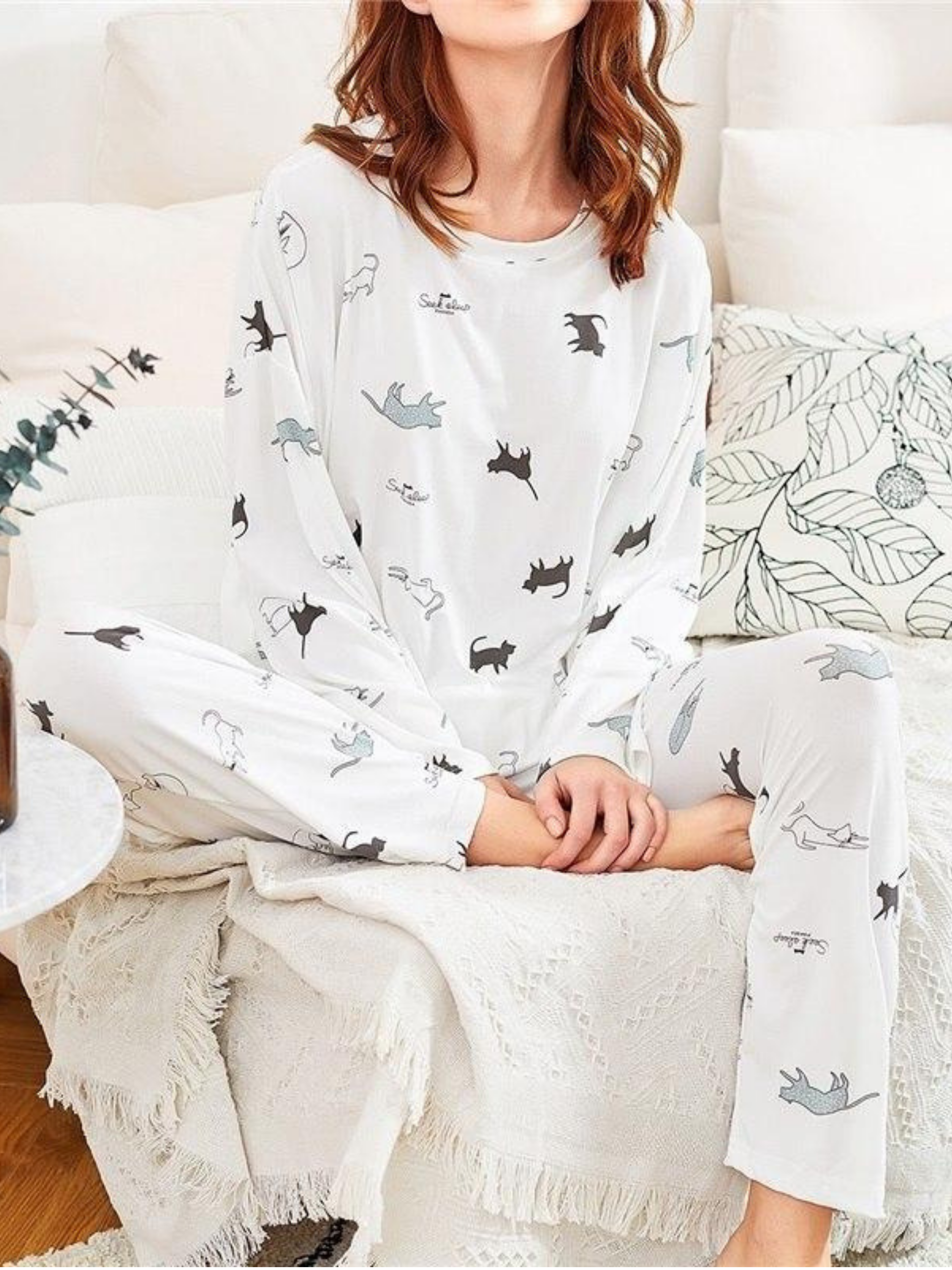 Pjs with Cats On them Beautiful City Cat Pajamas