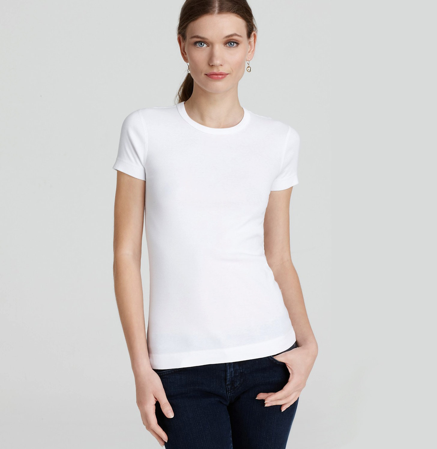 Plain White Shirt Beautiful White Tshirt for Women High Crewneck Plain T Shirt Etsy