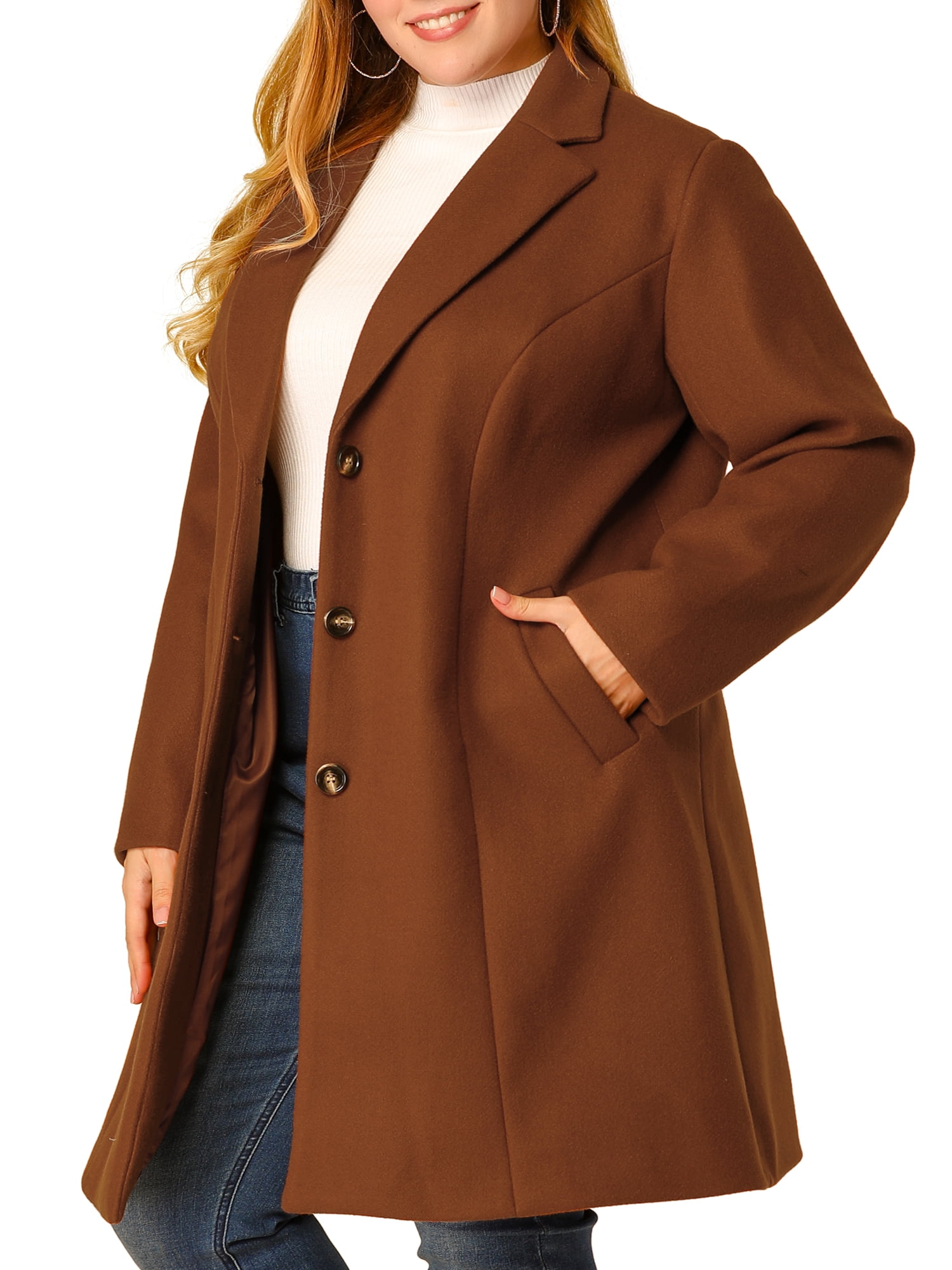 Plus Size Coats Inspirational Unique Bargains Women S Plus Size Coats Elegant Notched Lapel Single