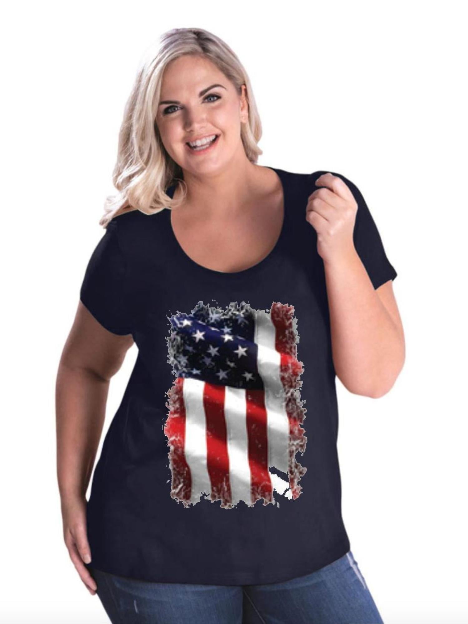 Plus Size Patriotic Tees Luxury Iwpf Womens and Womens Plus Size American Flag 4th Of July Curvy T