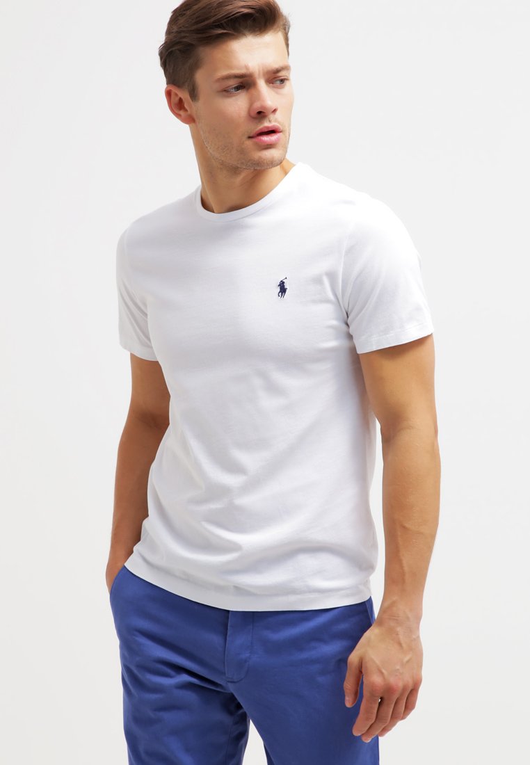 Polo White Tee Fresh Polo Ralph Lauren Custom Fit Basic T Shirt White Zalando