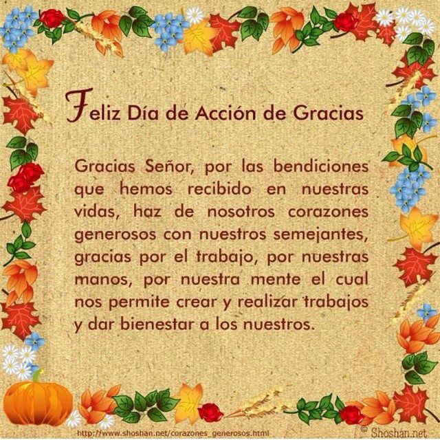 Prayer In Spanish for Thanksgiving Luxury Happy Thanksgiving Spanish Quotes Shortquotes