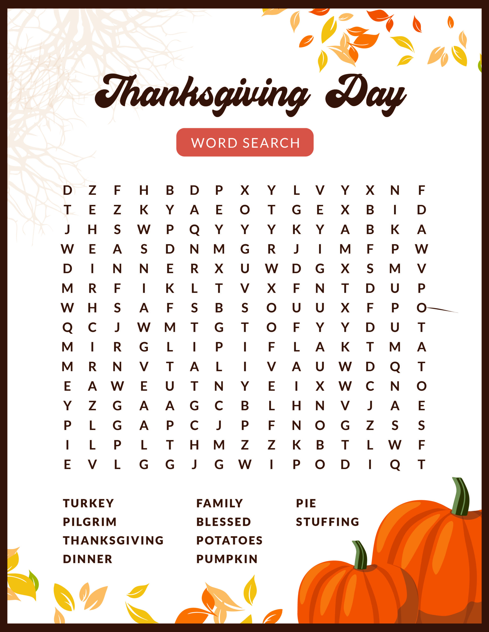 Printable Thanksgiving Word Search New Thanksgiving Word Search Printable Stylish Life for Moms