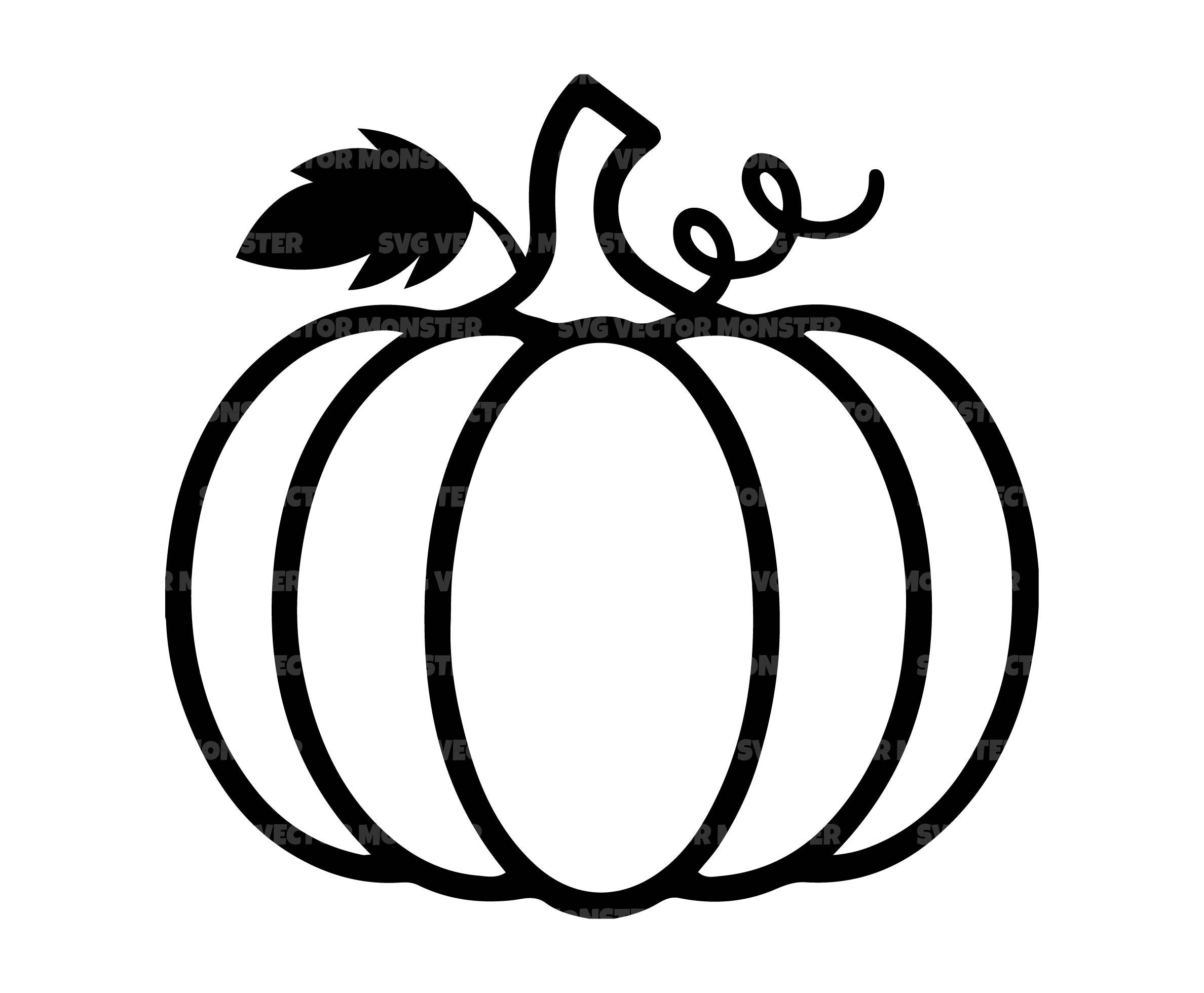 Pumpkin Outline Clipart Luxury Outline Pumpkin Svg Halloween Svg Thanksgiving Svg Vector Etsy