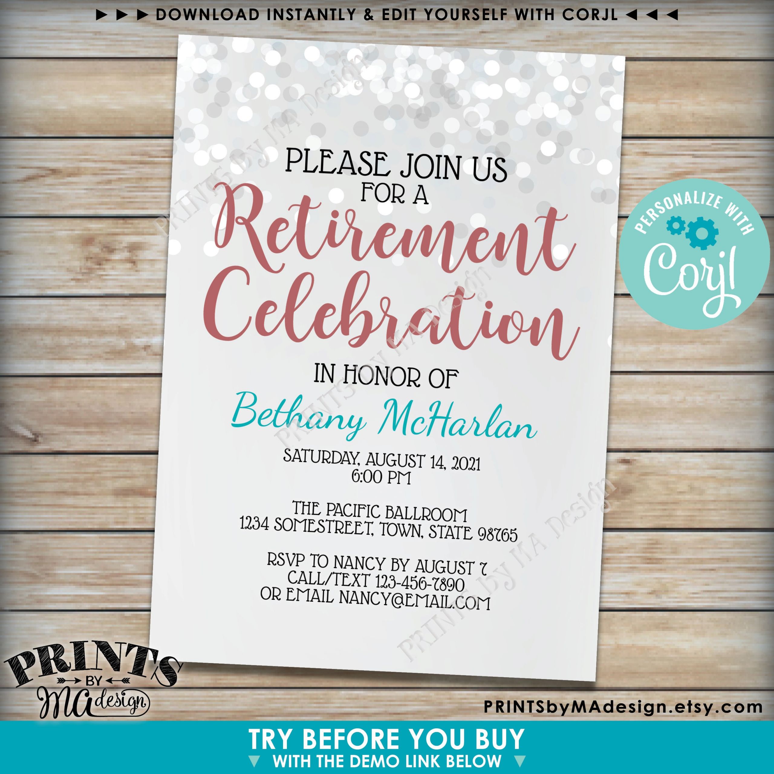 Retirement Celebration Invitation Fresh Retirement Party Invitation Retirement Celebration Invite Retire