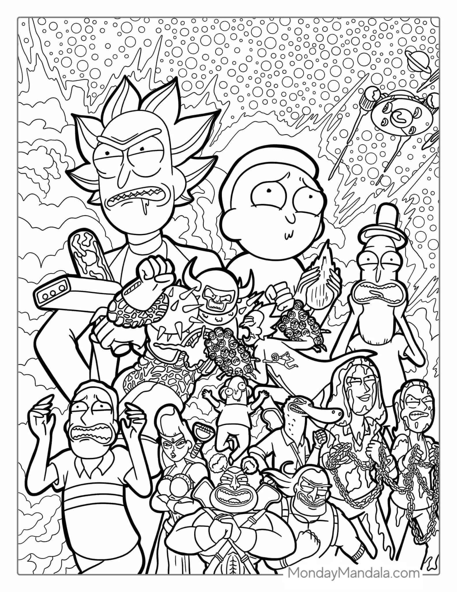 Rick and Morty Colouring Sheets Inspirational 20 Rick and Morty Coloring Pages Free Pdf Printables