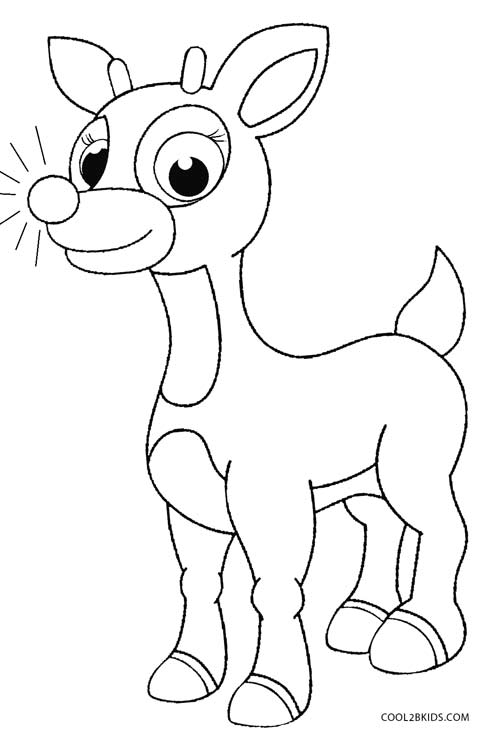 Rudolph Picture to Color Awesome Printable Rudolph Coloring Pages for Kids