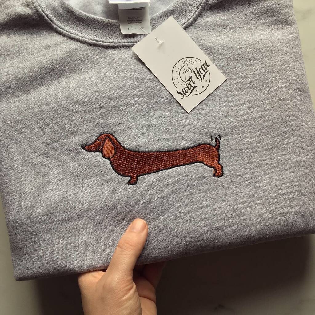 Sausage Dog Sweater Elegant Embroidered Uni Sausage Dog Sweater by This Sweet Year