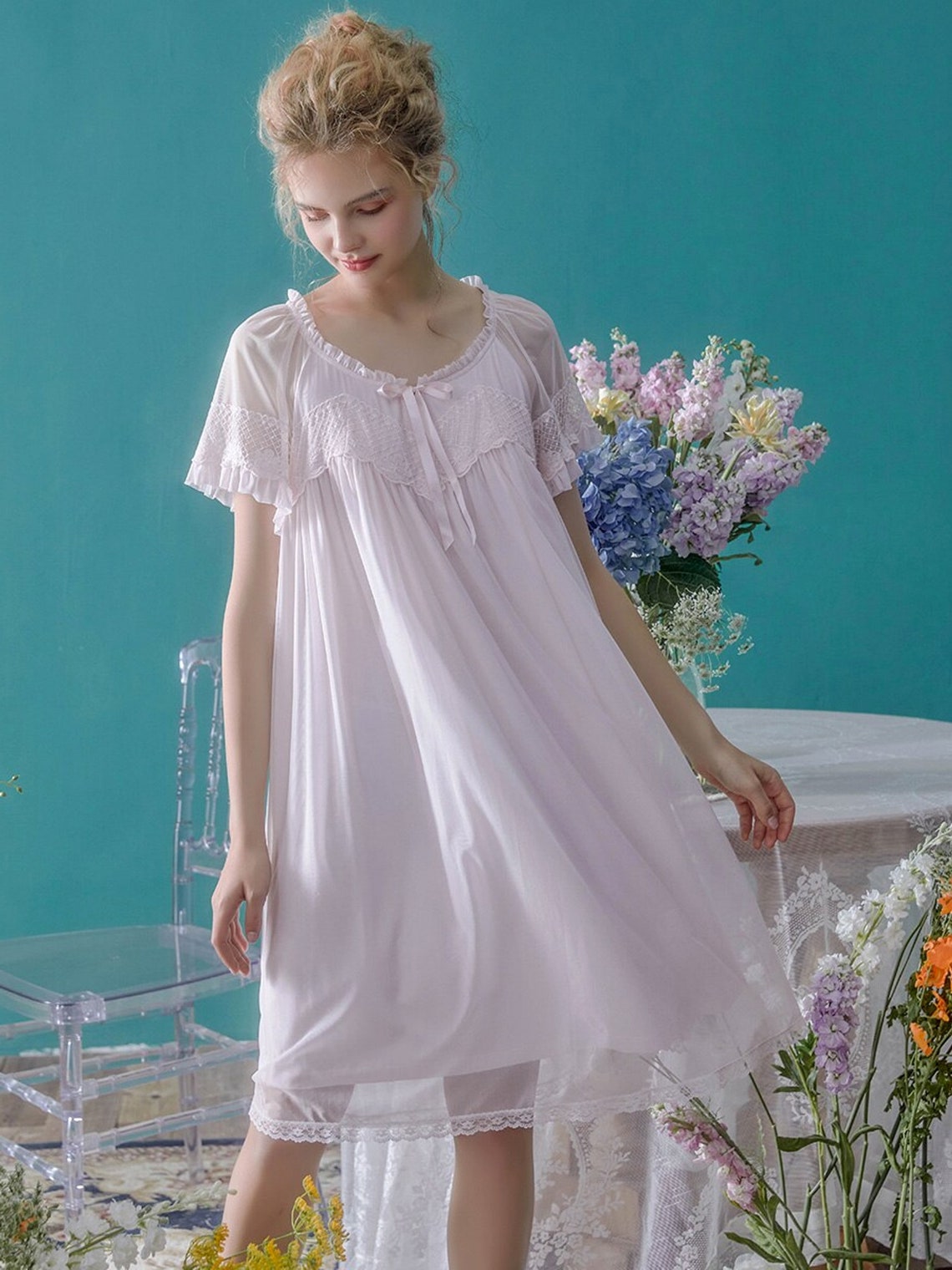 See Through Nightgown Vintage Unique Vintage Victorian Nightgown Sheer See Through Nightgown Y Etsy