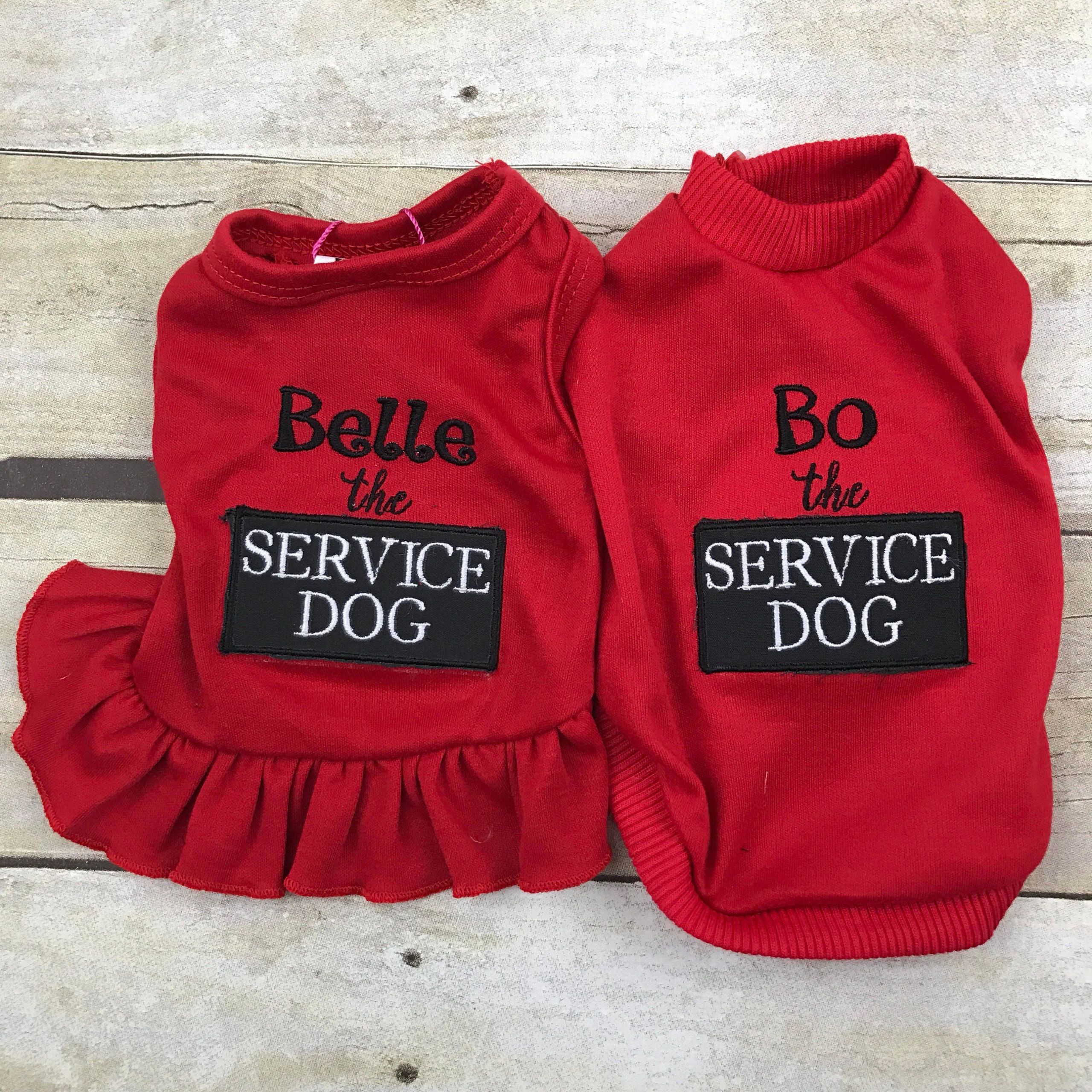 Service Dog Apparel Inspirational Service Dog Shirt or Dress Embroidered Dog Clothes Small