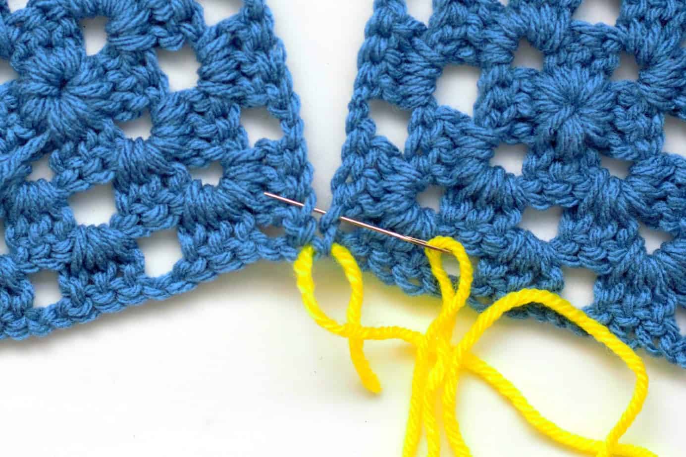 Sew Granny Squares together Best Of How to Sew Crochet Granny Squares to Her Easy Peasy All Crafts