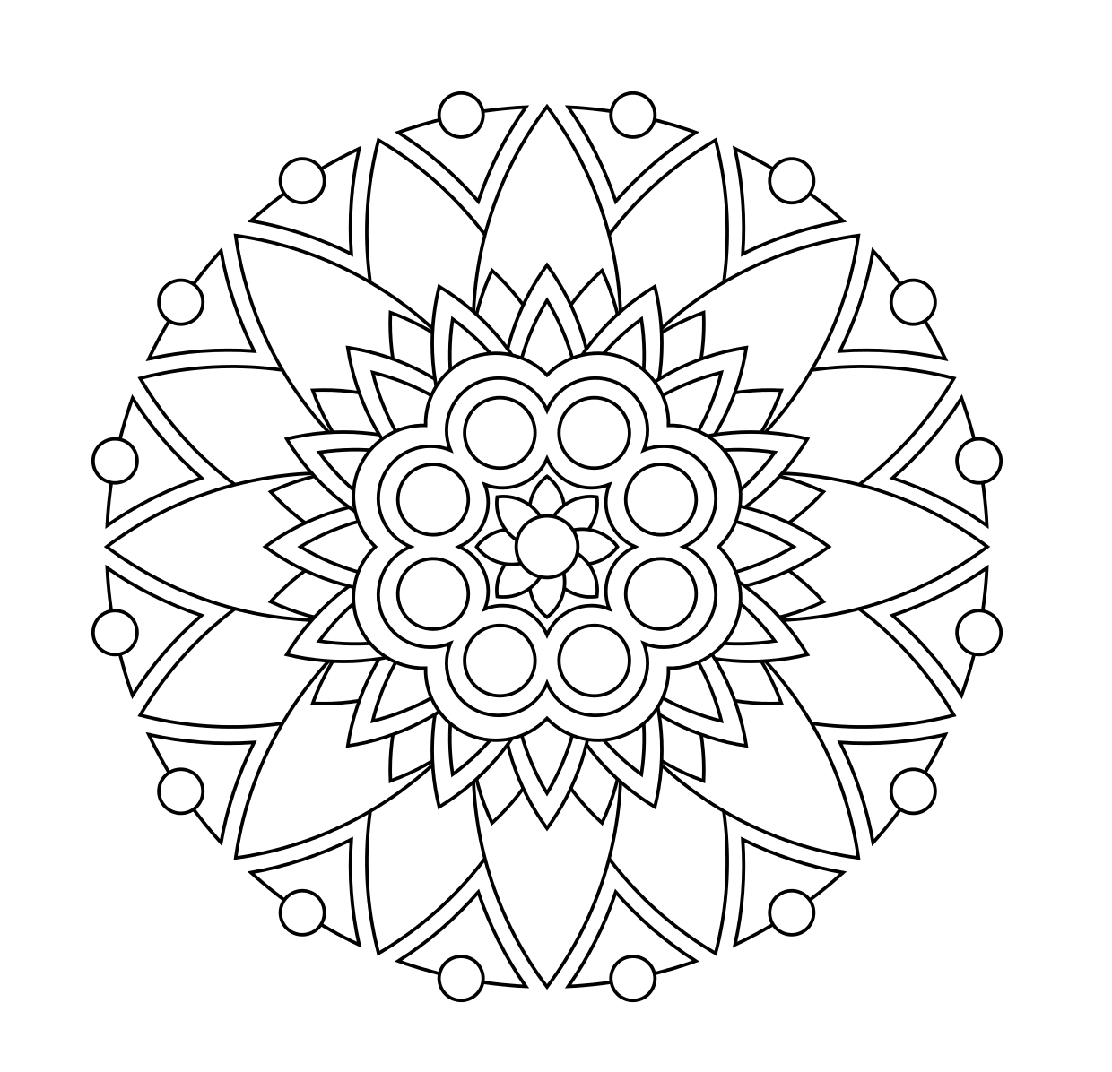 Simple Mandala Colouring Pages Inspirational Simple Mandala Coloring Pages at Getcolorings