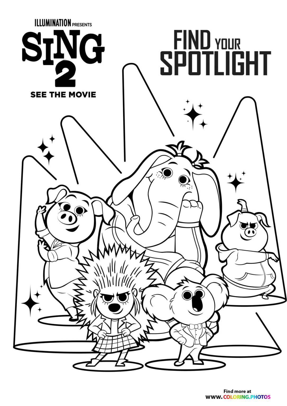 Sing 2 Coloring Page Lovely Buster Moon From Sing 2 Coloring Pages for Kids