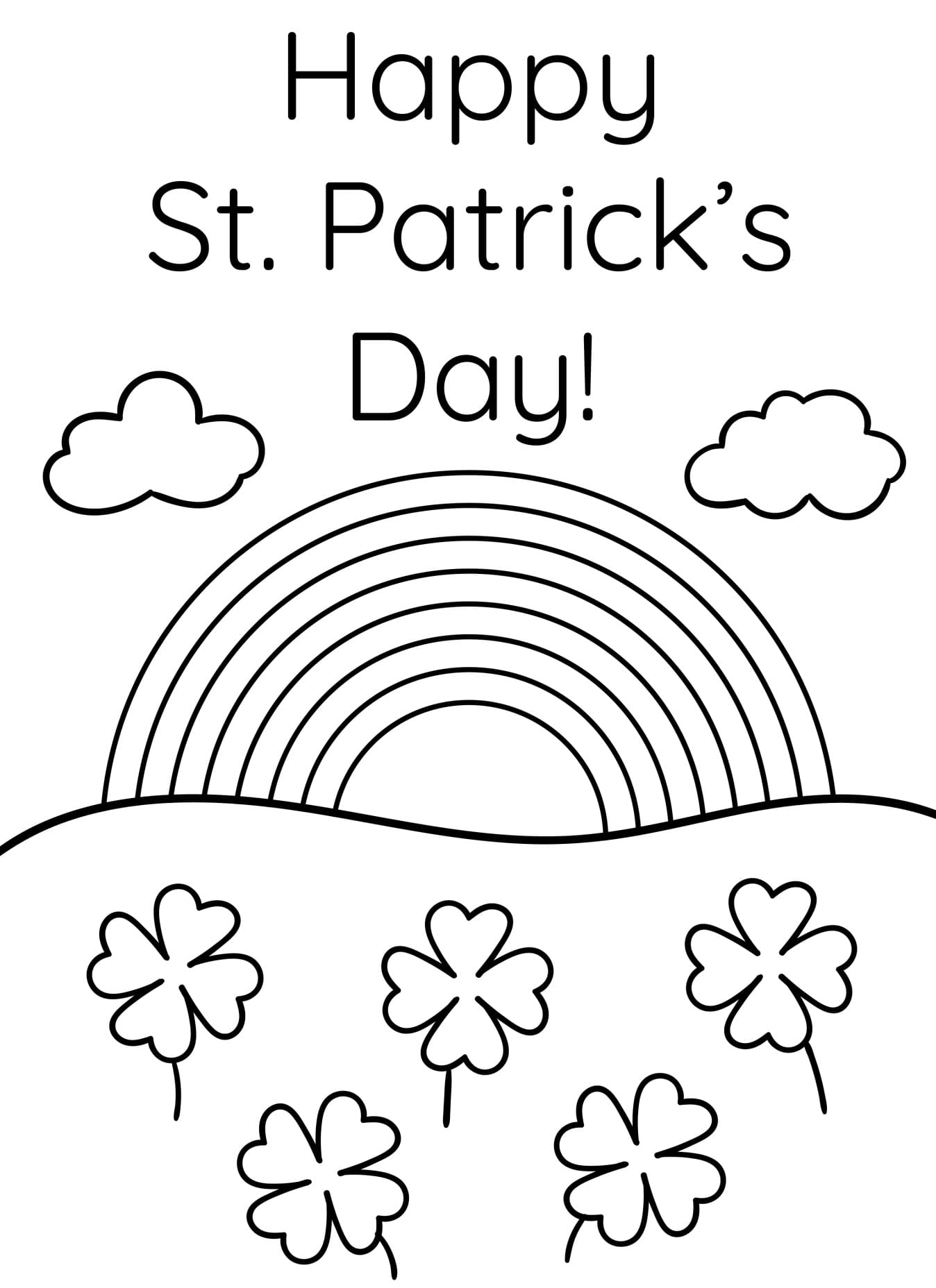 St Patrick&amp;#039;s Day Coloring Sheet New Free Happy St Patrick S Day Coloring Page Free Printable Coloring