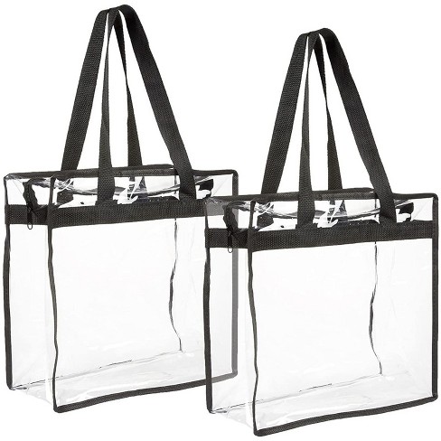 Target Clear Bag Beautiful 2 Pack Transparent Bag Clear tote Bag with Zipper Stadium Approved