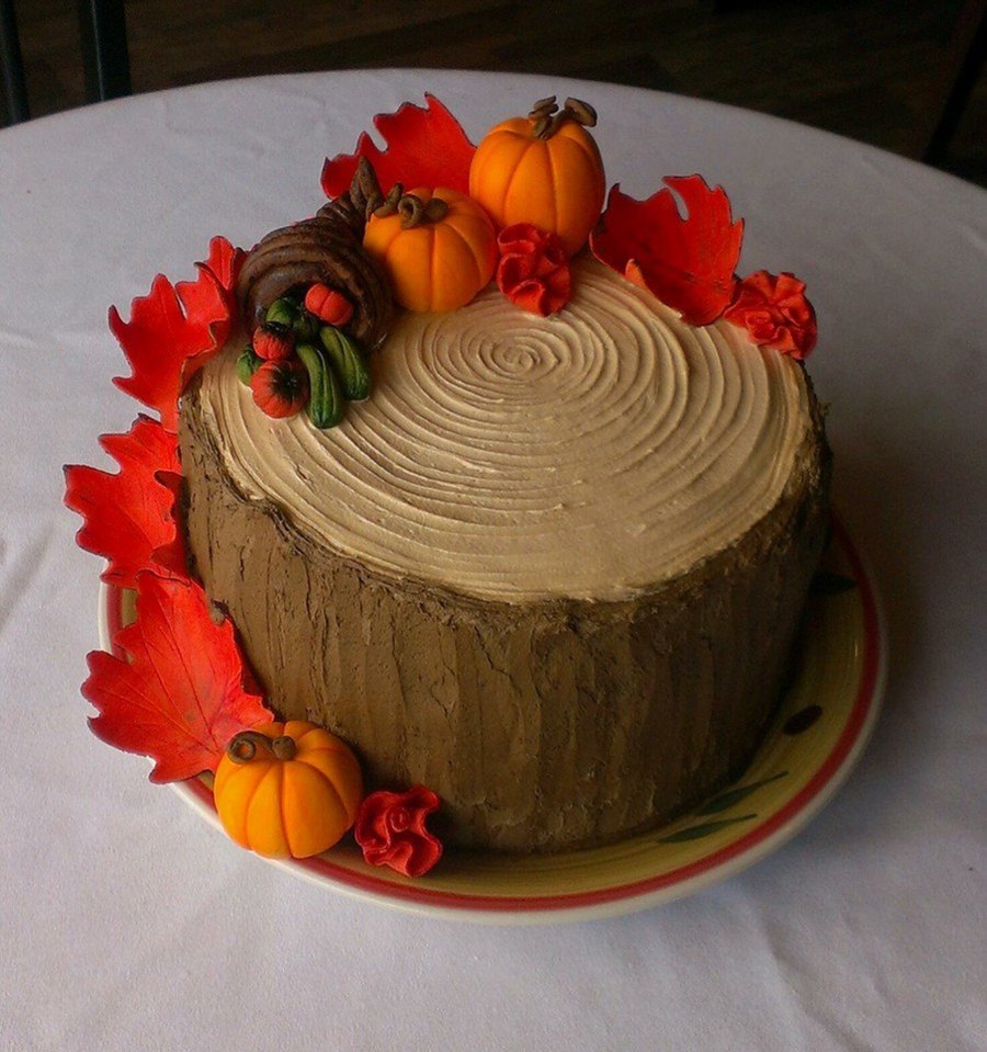 Thanksgiving themed Cakes Fresh Fall Thanksgiving Cake Cakecentral