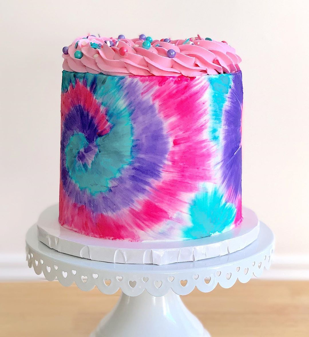 Tie Dye Birthday Cake Elegant Tie Dye Birthday Cake Designs Food and Cake