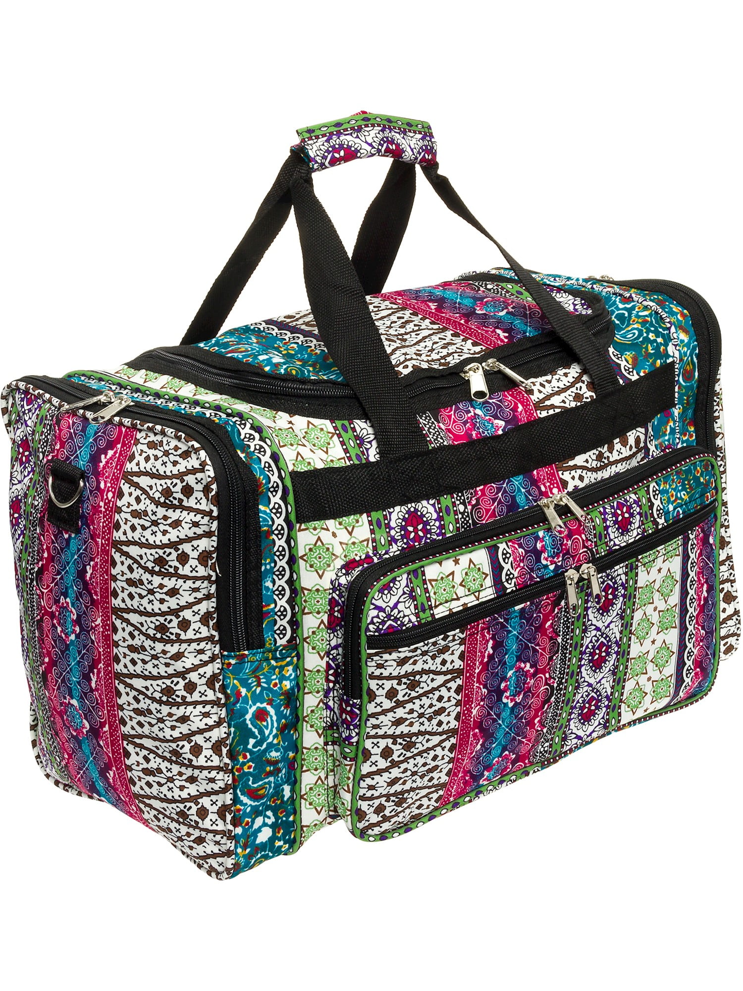 Travel Purses for Women Inspirational Womens 19&quot; Boho Print Carry Travel tote Weekender Duffel Bag W