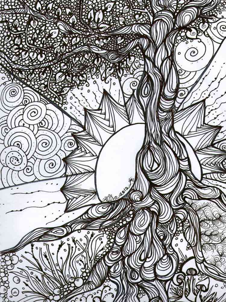 Tree Coloring Pages for Adults Inspirational Tree Coloring Pages for Adults