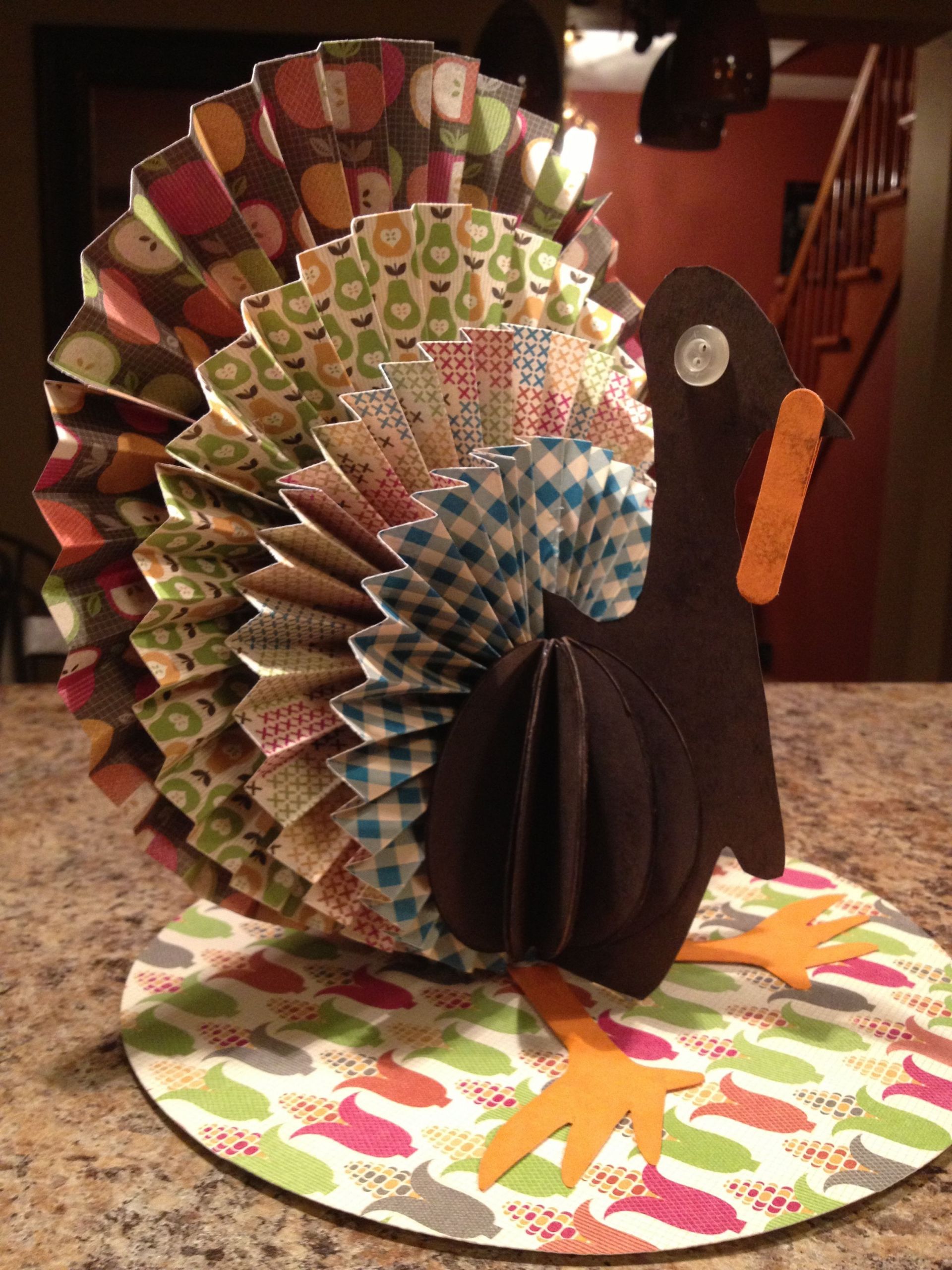 Turkey Decorations On Paper Fresh Thanksgiving Paper Turkey Centerpiece