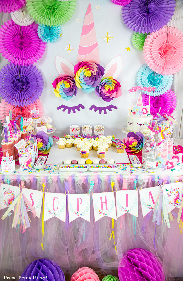 Unicorn Birthday Stuff Unique Truly Magical Unicorn Birthday Party Decorations Diy Press Print Party