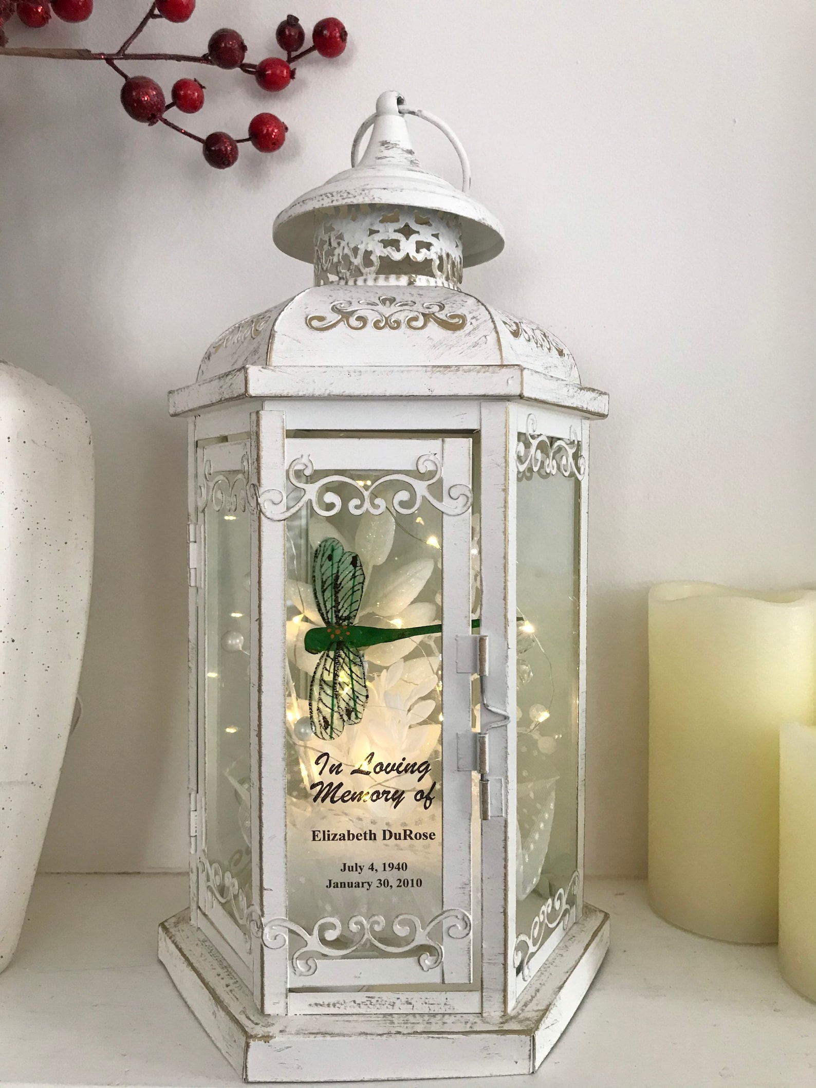 Unique Memorial Gifts Inspirational Dragonfly Memorial Gift Personalized Sympathy Gift In Memory Etsy