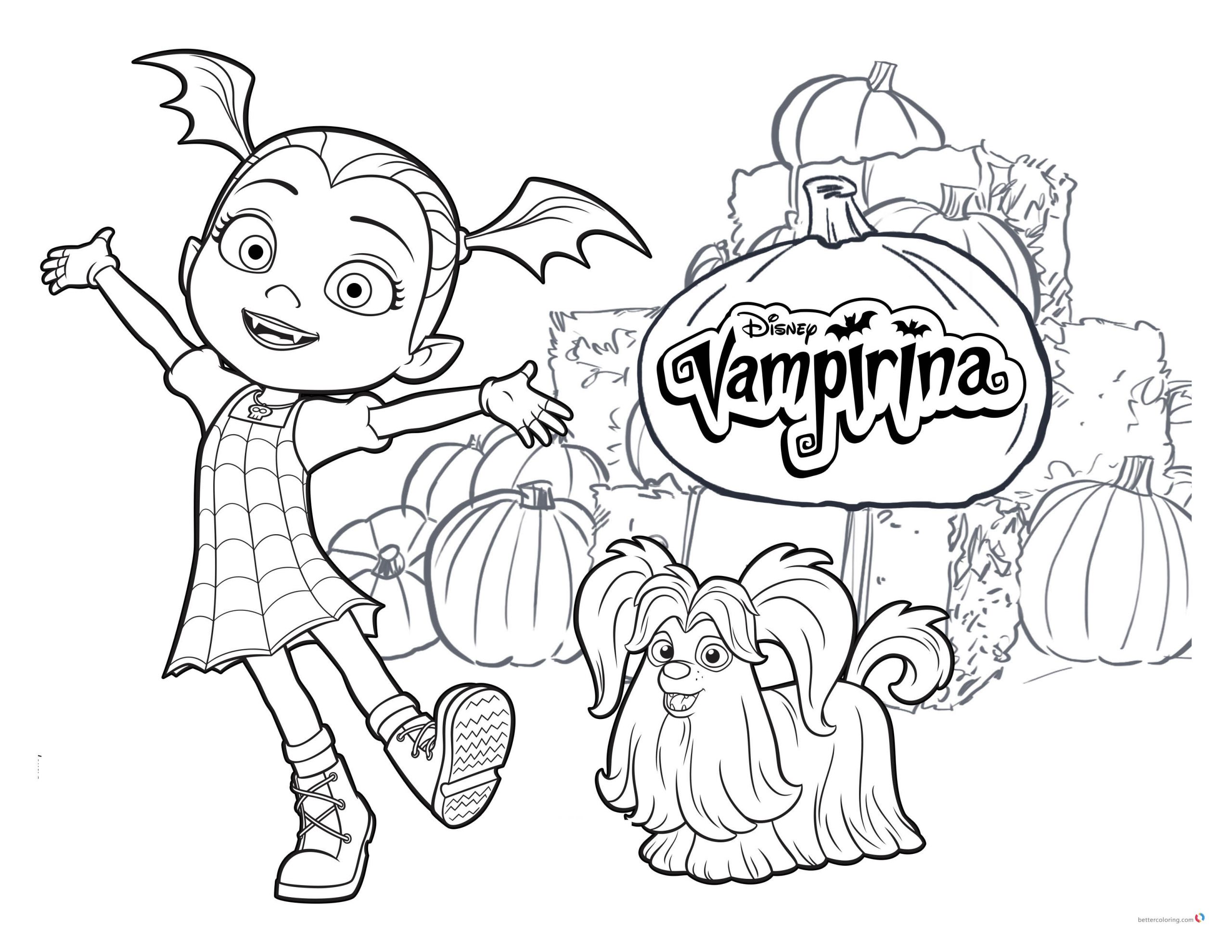 Vampirina Coloring Page Awesome Vampirina Coloring Pages Vampirina and Wolfie Free Printable Coloring