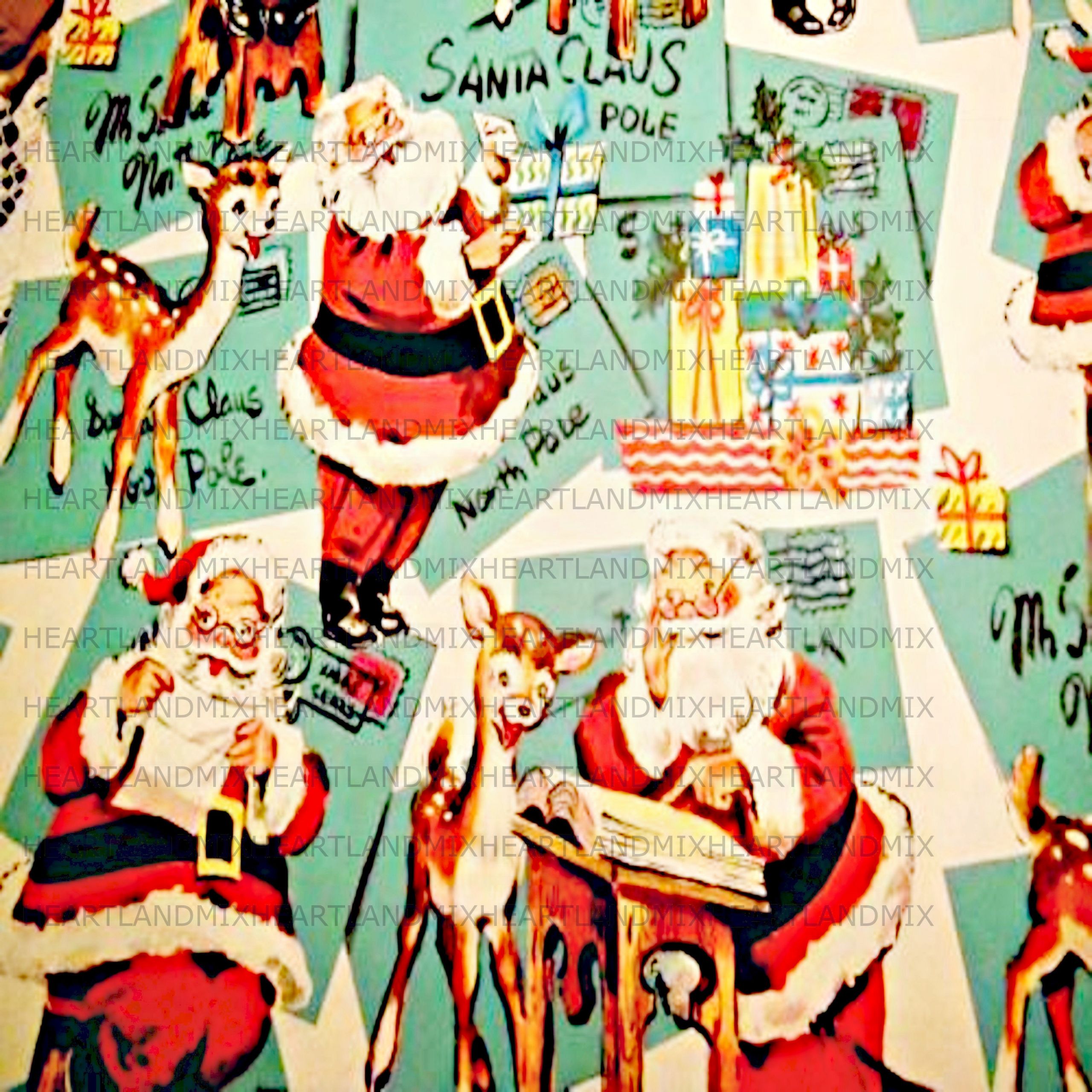 Vintage Christmas Wrapping Paper Unique Vintage Christmas Wrapping Paper Printable Download north Pole Etsy