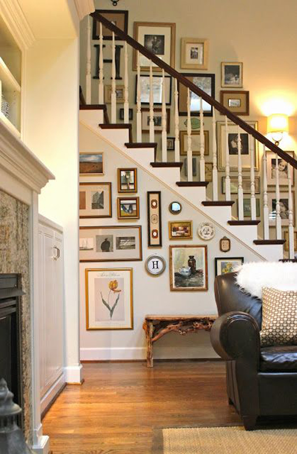 Wall Art for Staircase Wall Awesome 20 Stairway Gallery Wall Ideas