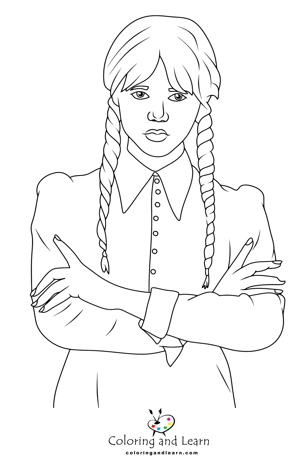 Wednesday Addams Coloring Page Beautiful Wednesday Addams Coloring Pages Free 2024 Coloring and Learn