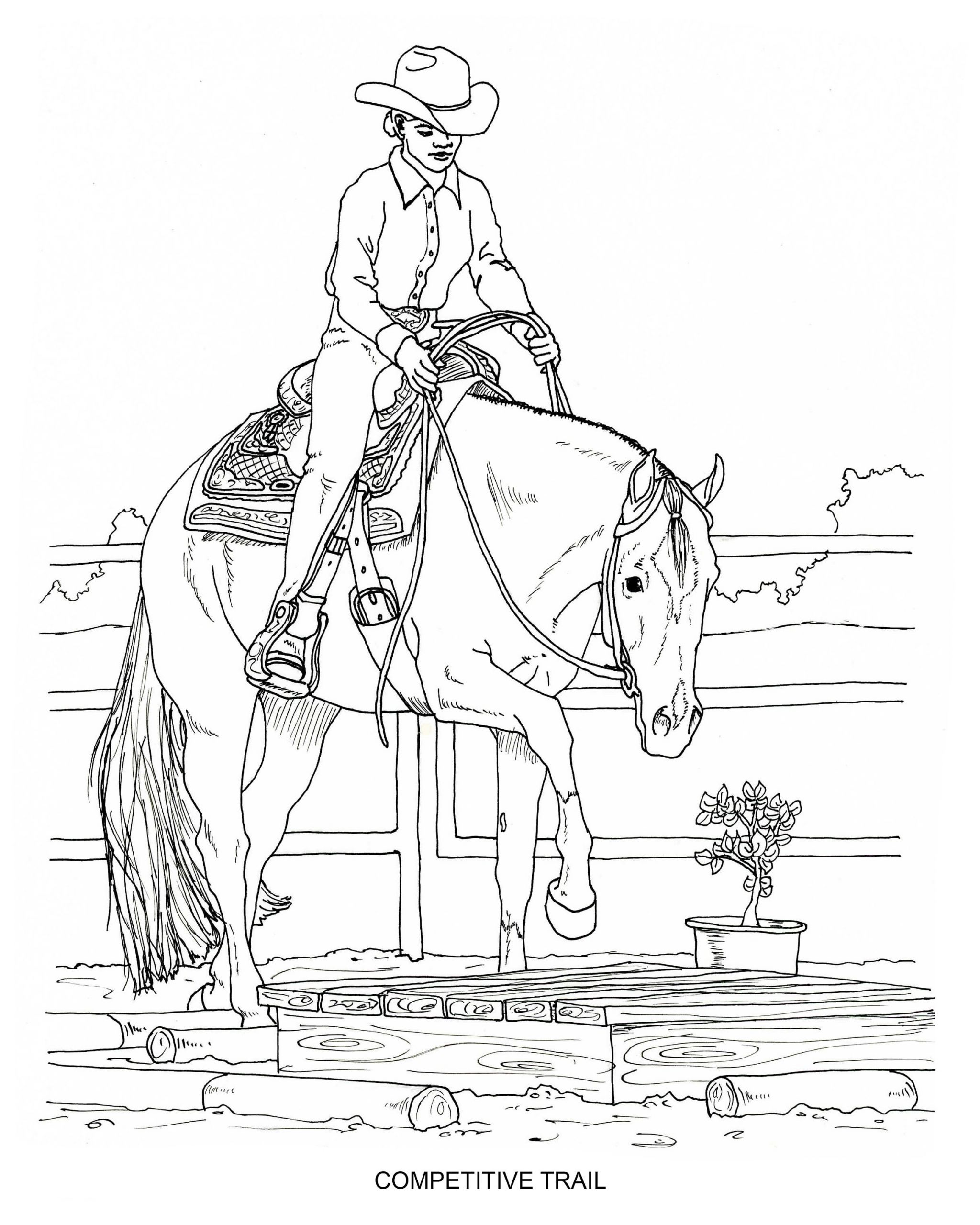 Western Horse Coloring Pages Unique Printable Set Of 10 Western Riding Coloring Pages Digital