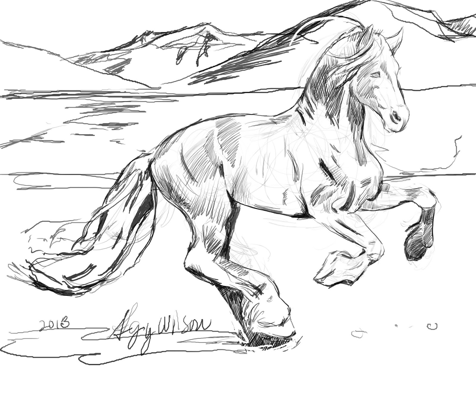 Wild Horse Coloring Page New Wild Horse Coloring Pages at Getcolorings