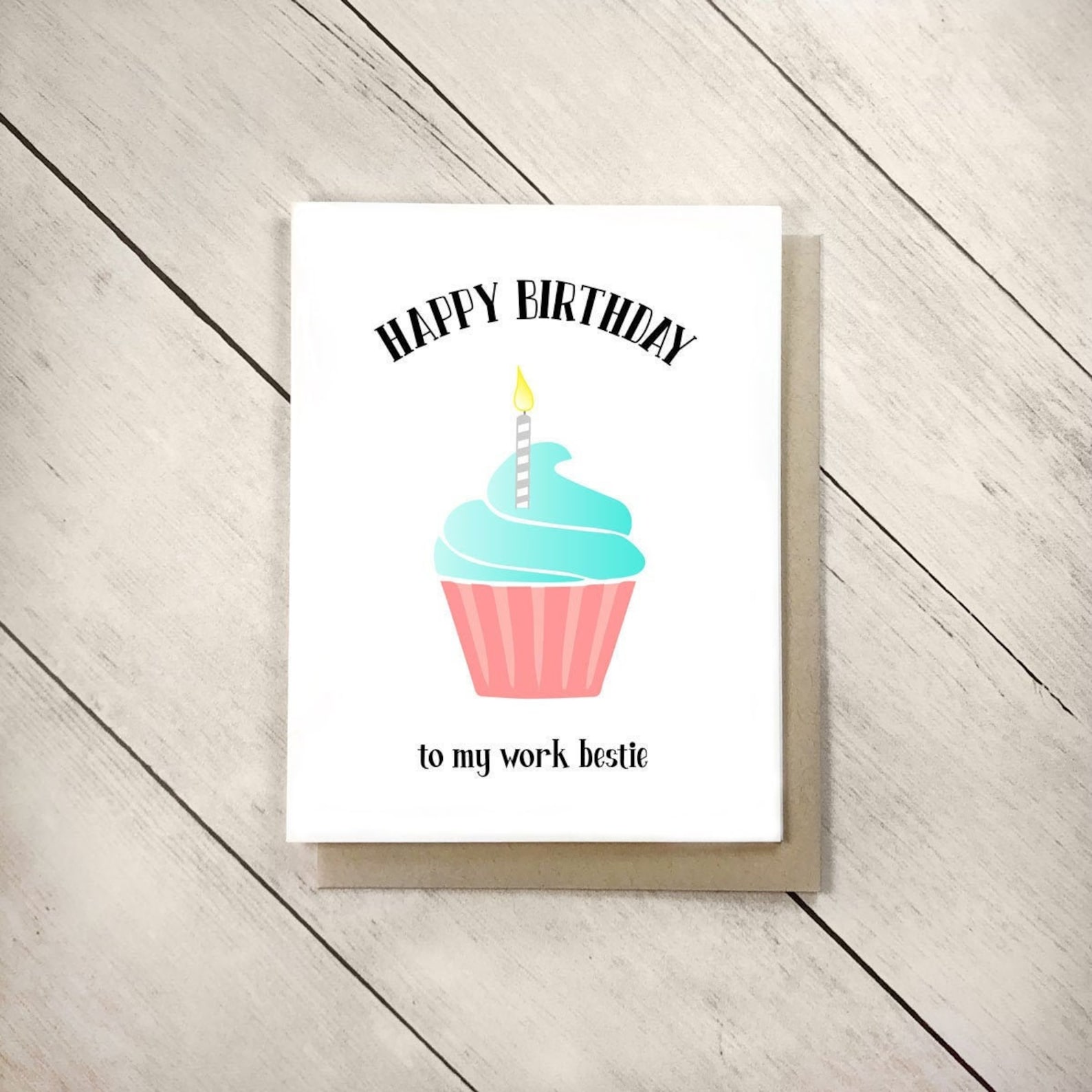 Work Friend Birthday Gift Fresh Work Bff Happy Birthday Card Best Friend Birthday Card Birthday Cupcake