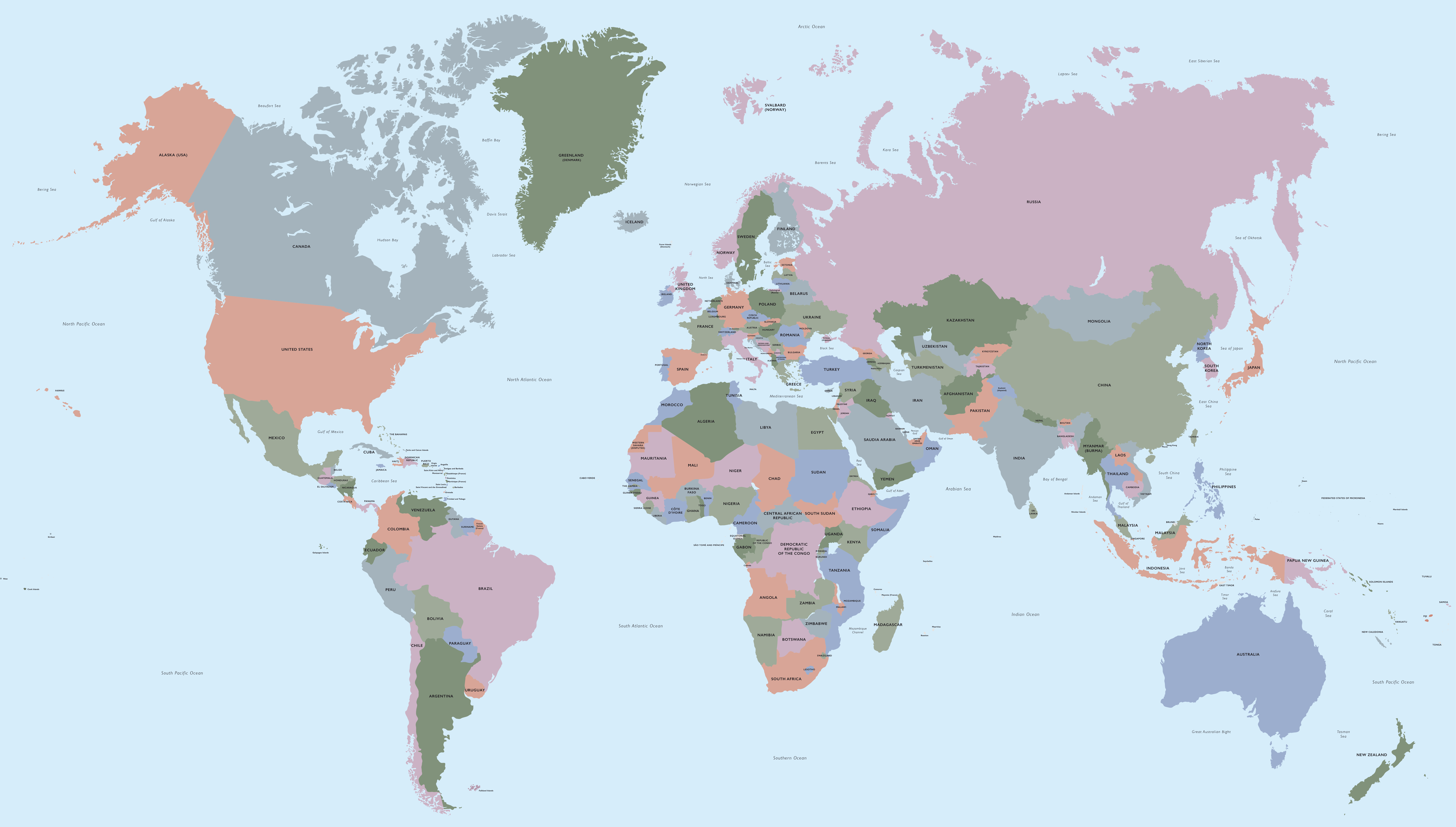 Worldwide Map Vector Unique Vector World Map with All Countries Maproom