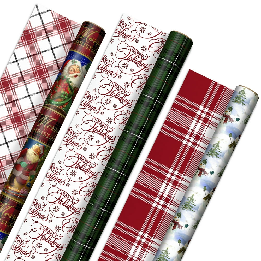 Xmas Wrapping Paper Sale Best Of Hallmark Reversible Christmas Wrapping Paper 3 Rolls 120 Sq Ft Ttl