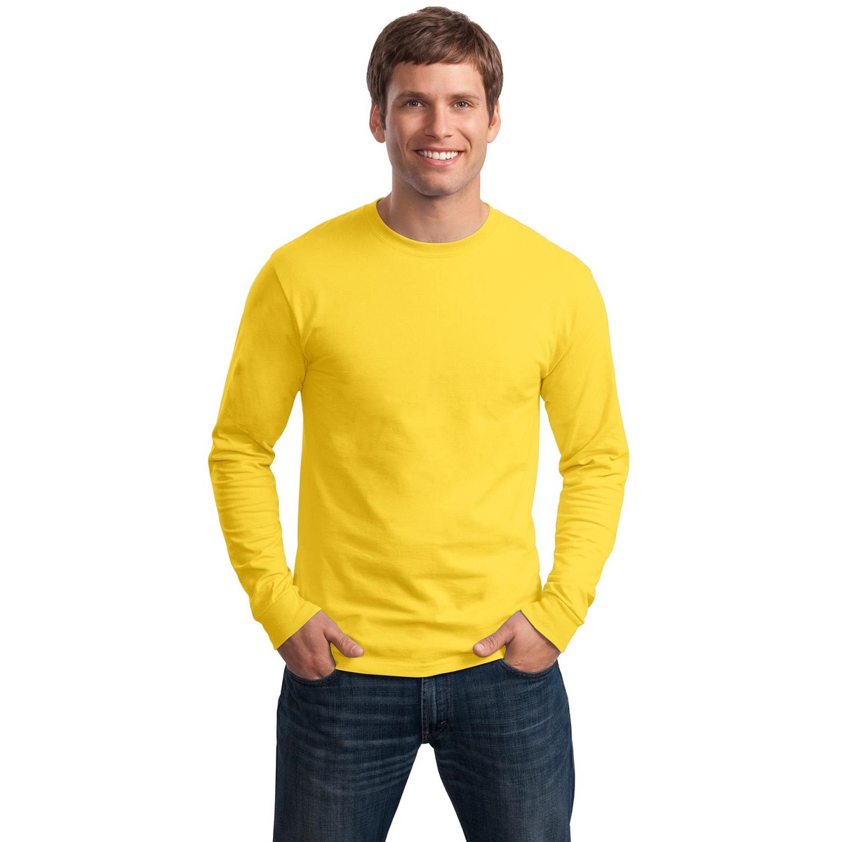 Yellow Long Sleeve T Shirt Fresh Hanes 5586 Tagless Cotton Long Sleeve T Shirt Yellow